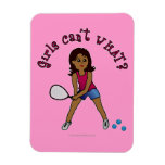 Racquetball Girl (Dark) Rectangular Magnets