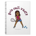 Racquetball Girl (Dark) Spiral Note Book