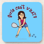 Racquetball Girl (Light) Beverage Coaster