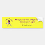 Racquetball Girl (Light) Bumper Sticker