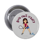 Racquetball Girl (Light) Button