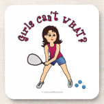 Racquetball Girl (Light) Coasters
