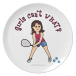 Racquetball Girl (Light) Dinner Plates