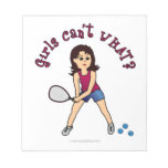 Racquetball Girl (Light) Memo Notepad