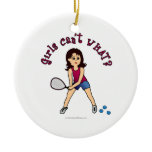 Racquetball Girl (Light) Ornaments