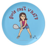 Racquetball Girl (Light) Party Plate