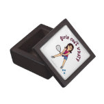 Racquetball Girl (Light) Premium Keepsake Boxes