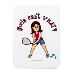 Racquetball Girl (Light) Rectangular Magnet