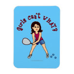Racquetball Girl (Light) Rectangular Magnets