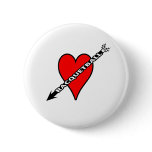 Racquetball Heart Pinback Button