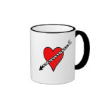 Racquetball Heart Coffee Mugs