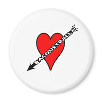 Racquetball Heart Refrigerator Magnets