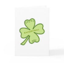 Racquetball Lucky Shamrock Cards