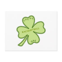 Racquetball Lucky Shamrock Postcard
