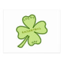 Racquetball Lucky Shamrock Postcard