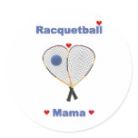 Racquetball Mama Round Sticker