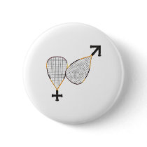 Racquetball Mars Venus Pinback Button