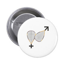 Racquetball Mars Venus Pinback Button