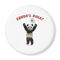 Racquetball Panda's Rule Magnets