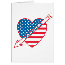 Racquetball Patriot Heart Cards