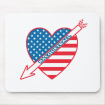 Racquetball Patriot Heart Mouse Mats