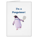 Racquetball Penguin Greeting Cards