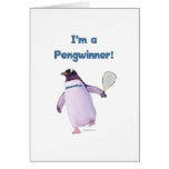 Racquetball Penguin Greeting Cards