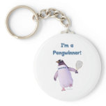 Racquetball Penguin Key Chains