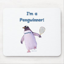Racquetball Penguin mousepads