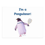 Racquetball Penguin Post Card