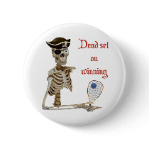 Racquetball Pirate Dead buttons by HappyDoggies Racquetball Pirate Dead buttons