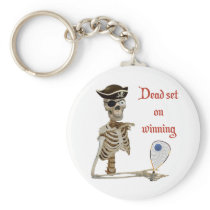Racquetball Pirate Dead Keychain