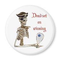 Racquetball Pirate Dead Fridge Magnets