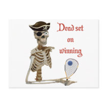 Racquetball Pirate Dead Post Cards