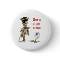 Racquetball Pirate Risk Pinback Buttons