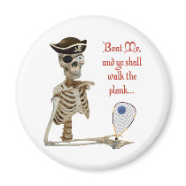 Racquetball Pirate Walk the Plank magnets by HappyDoggies Racquetball Pirate Walk the Plank magnets