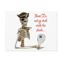 Racquetball Pirate Walk the Plank postcards
