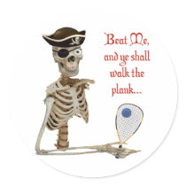 Racquetball Pirate Walk the Plank stickers