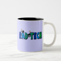 Rad Tech With Stick People and Xrays Design Mugs