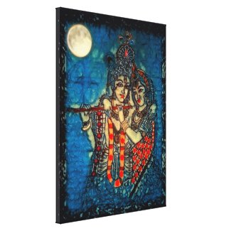 Radha Krishna2 Stretched Canvas Print