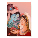 Radha-Krishna Lotus posters