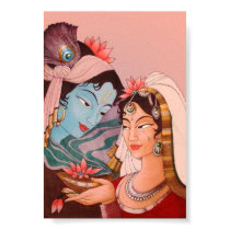 Radha-Krishna Lotus posters