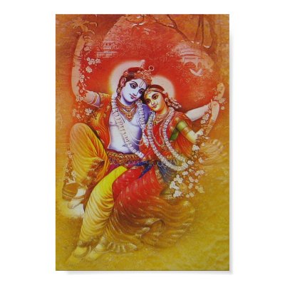 Radha Krishna Swinging Poster by webdense