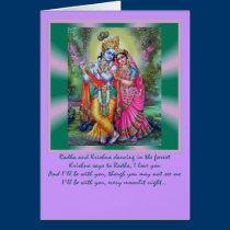 Radha Krishna words cards