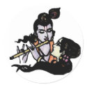 Radha listens to Krishna's flute stickers by Parama Radha listens to Krishna's flute stickers