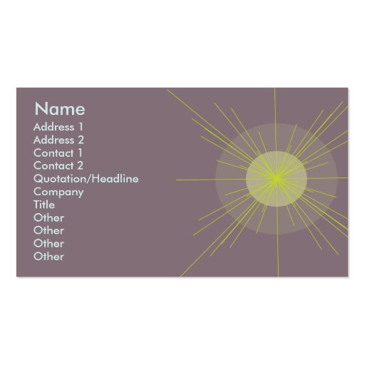 Radial - Business Business Card (front side)