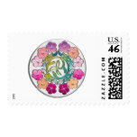 Radial Chromed Plumeria Postage