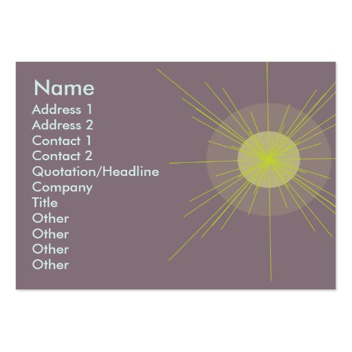 Radial - Chubby Business Card (front side)