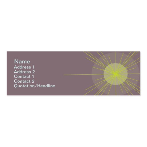 Radial - Skinny Business Card (front side)