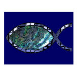 Radiant Christian Fish Symbol Post Card